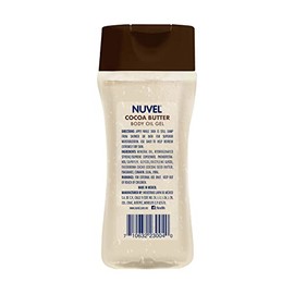 Nuvel Aceite Corporal en Gel con Manteca de Cacao 200ML | Hidratación Profunda para Piel Seca y Opaca | Body Oil Gel para Brillo Natural y Suavidad