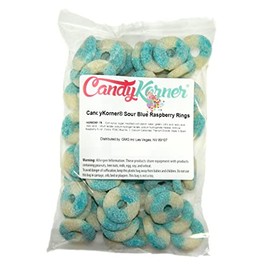 Raspberry Rings - Sour Raspberry Gummy Rings - Sour GummiRoos Gummi Rings Raspberry 1/2 Pound (8 Ounce) By CandyKorner