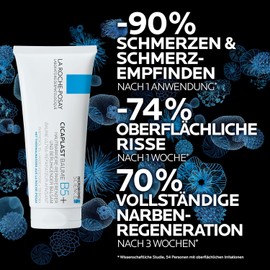 La Roche Posay Repairing Cream for Body, Face and Lips, for Sensitive Skin, with Dexpanthenol and Tribioma, Reduces Tension and Redness, Cicaplast Baume B5+, 100 ml