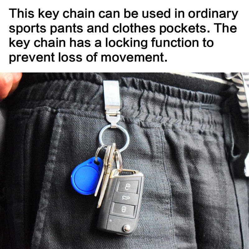 Linwnil Stainless Steel Keyring Security Belt Clip Key Chain,used in