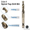 sourcing map 4pcs Combination Drill and Tap Bits Metric M6