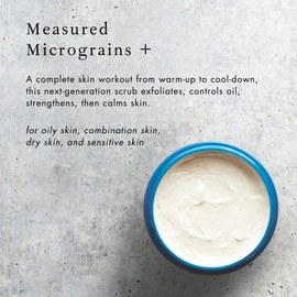 Bioelements Measured Micrograins + - 4 fl oz - Multi-Action Facial Scrub for All Skin Types - Featuring Natural Jojoba Beads in a Clay Creme - Vegan, Gluten Free - Never Tested on Animals