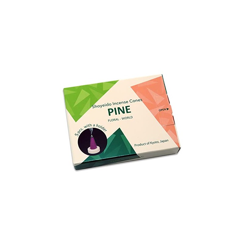 SHOYEIDO Pine Incense Cones, 5-Cone Set