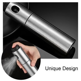 PingWPYe Edible Oil Sprayer Oiler, Stainless Steel Kitchen Seasoning Bottle, Refillable Oil Bottle Food Cooking Sprayer, Used For Barbecue, Salad, Frying, Baking, Etc