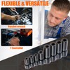 8Pcs Tap Socket Set,1/4 Inch and 3/8 Inch Drive Tap