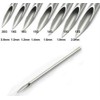 Piercingnadeln für Körper/Nase/Bauchnabel/Brustwarze, in Einzelverpackungen, 5 Stück 12 g silber