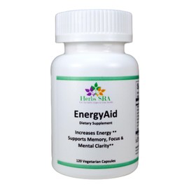 ENERGYAID - Premium Energy Formula with Vitamin B1 & D-Glucuronolactone for Enhanced Energy & Cognitive Development, 120 Vegetarian Capsules, Made in USA