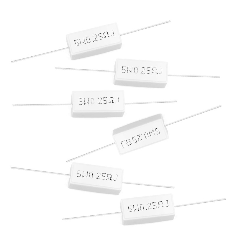 Chanzon Pack of 10 5W Cement Resistor 0.25Ω Ohm ±5%