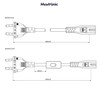 Mextronic Power Cable 3 m Euro Plug + Switch 300SW