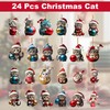 Christmas Advent Calendar 2024, Collectible Funny Christmas Cat Blind Box