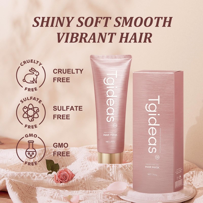 Tgideas Smooth Hydrating Hair Mask， Strengthening Shampoo ， For Dry