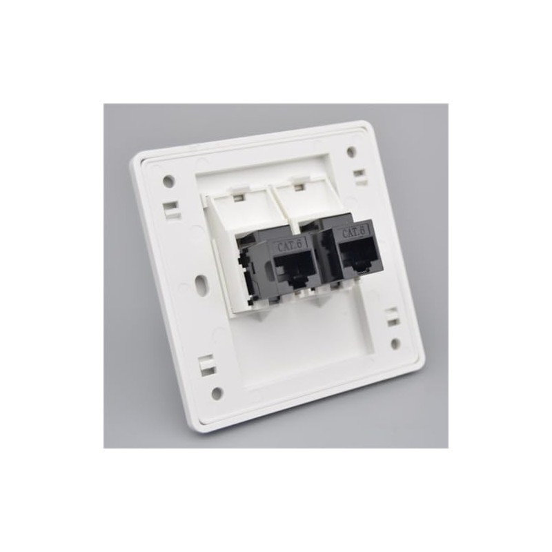 Female To Female CAT6 Gigabit Dual-Pass Network Wall Plug RJ45