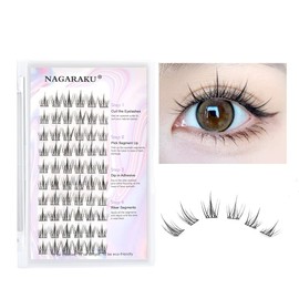 NAGARAKU Self-Tapping DIY Sunflower Eyelashes Individual DIY Cluster for False Eyelash Extension Bonded Cluster 0.07 C 10-12-14 Mix Soft Natural Makeup Eyelashes at Home
