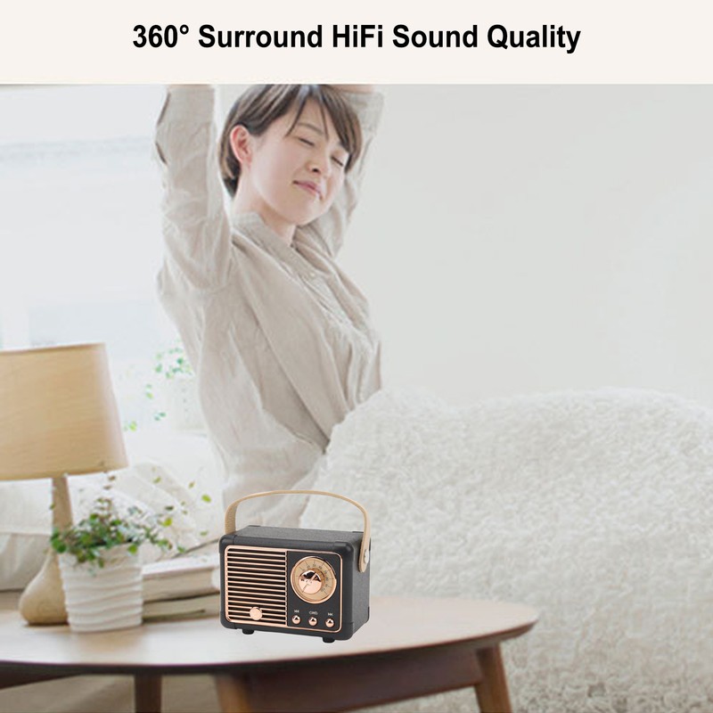 Retro Bluetooth Speaker Portable Wireless Speaker Audio Player for Home