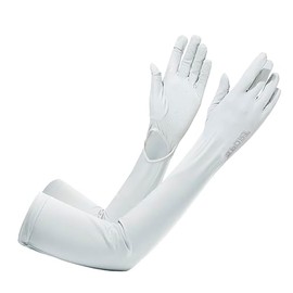 RUIXIA 1 Pair Sun Protection Arm Warmers with Open Wrist and Finger Holes for Men and Women Arm Covers Arm Sleeves Cooling Sleeves for Cycling Golf Driving Caming Outdoor, Stilb-Grey