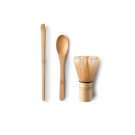 IBILI Matcha Set of 3 Bamboo Chashaku Measuring Spoons, Chasen Whisk and Traditional Spoon