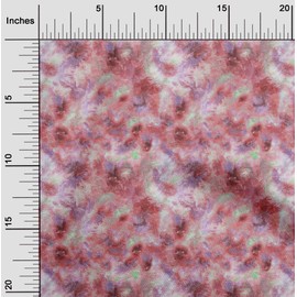 oneOone Rayon Red Fabric Tie Dye Fabric for Sewing Printed Craft Fabric by The Yard 56 Inch Wide