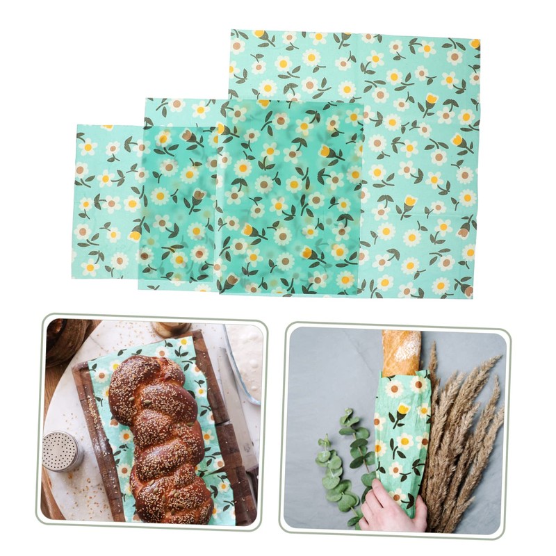KOMBIUDA Beeswax Food Wraps Reusable Wraps for Bowl Kitchen Wraps