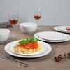 DoDoware Melamime Dinnerware Sets,White Dish Set for 4, 12 Pieces