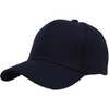 Plain Baseball-Cap Structured Twill Hat (AU, Alpha, One Size, Black)