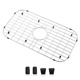 APPASO Sink Protectors for Kitchen Sink, 26-1/16" x 14-1/16", Center Drain Kitchen Sink Grid and Stainless Steel Sink Protectors, Sink Bottom Grid for Single Bowl Sink, Premium Sink Rack
