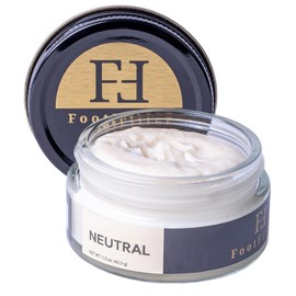 FootFitter 1.5oz Premium Professional Shoe Cream Polish for Leather Boots/Shoes, Made in USA, Multiple Colors Available - Neutral