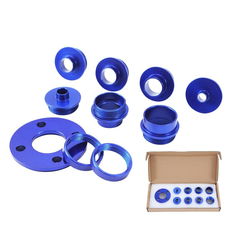 KATSU 10Pcs Aluminum Alloy Router Guide Bush Bushing Set, Metric