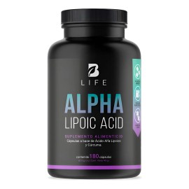 cido Alfa Lipoico D 180 Cpsulas, Alpha Lipoic Acid. B Life Sin Sabor