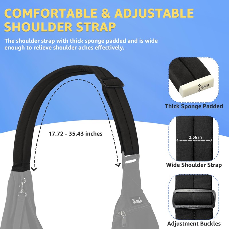 SlowTon Dog Carrier Sling - Thick Padded Shoulder Strap Adjustable