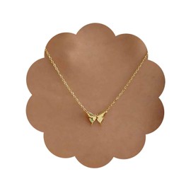 Aneneiceera Vintage Tiny Butterfly Choker Necklace Gold Butterfly Pendant Necklace Minimalist Chain Necklace Everyday Necklace Chain Jewelry for Women and Girls