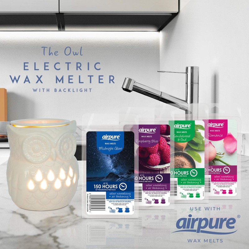 airpure Owl Electric Wax Melter, Cream White, 13.5CM, 1 Count