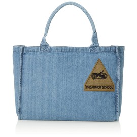 F Style F-SD010556-047 Daily Denim Tote Bag with Coat of Arms, blue