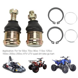 Akozon Tie Rod End Pair M12 Tie Rod End Ball Joint Kit Vibration Resistant for 50cc - 250cc ATV UTV QUAD Dirt Bike Go Kart
