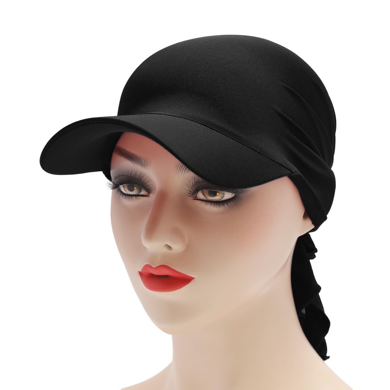 ZLYC Women's Summer Chemo Headwear Brim Visor Hat Beanie Hat,