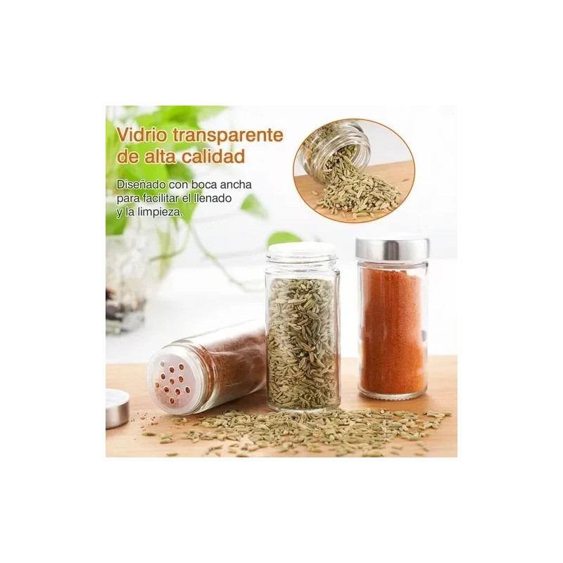 Molin Porta Especieros De Cocina Acero Inoxidable Gira 12 Frascos