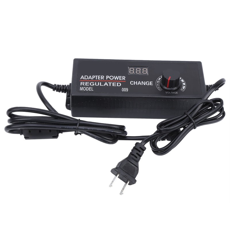 Adjustable Regulated Adapter 3‑12V 10A DC Power Regulator W/Voltage Display
