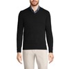 Lands' End Mens Cashmere V-Neck Sweater Black Regular Large
