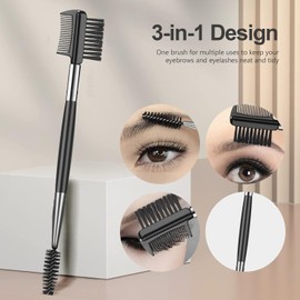 Eyebrow Brush 5 Pcs Set, Fine Eyeliner Brush,Eyebrow Brushes Eyelash Separator Brow Comb,Fine Eyeliner Brushes,Professional Eye Makeup Tools