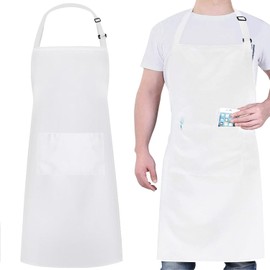 June tech Professional Adjustable Apron with 2 Pockets Cooking Kitchen Chef Women Men Aprons for Home Kitchen, Restaurant, Coffee House, Baking Gardening BBQ
