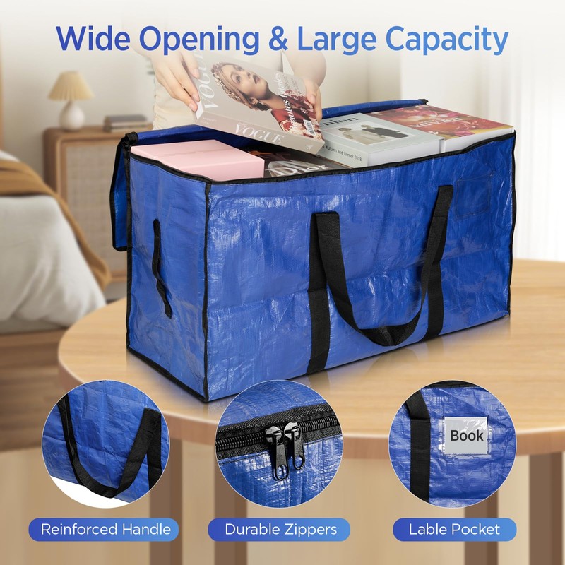 Romon Storage Bag, Pack of 2 72L Extra Large Plastic