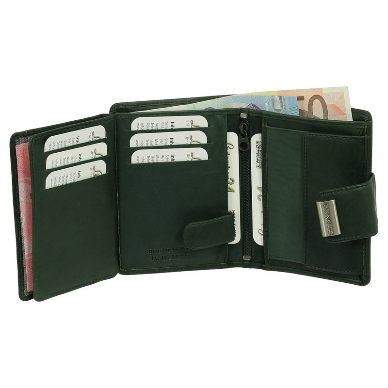 Luxury Leather Ladies Purse Wallet XXL Wallet with Press Stud