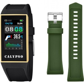 CALYPSO SMARTWATCH Collection Watch Model K8502/4 23.80/41.30mm Case with Black Rubber Strap for Women K8502/4, Single-Coloured, Bracelet