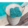 Utopia Towels Cotton Turquoise Washcloths Set - Pack of 24