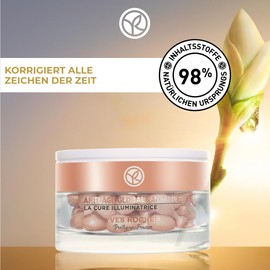 Yves Rocher Anti-Age Global Radiance Aufhellende Kurpflege, Tag für Tag ist die Haut strahlender, die Zeichen der Zeit verblassen. 1 Glas-Tiegel 10.5ml