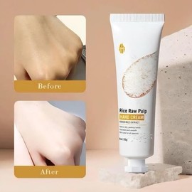 Kit 4 Cremas De Manos Extracto De Arroz+ 1 Par de Mascarilla de colageno para ojos con base de Oro, Aclara Regenera Antiedad Despigmentante, 4 Unidades de 30g, 120g, Humecta, Quita Manchas,Elimina ojeras y líneas finas, reducir las bolsas de los ojos