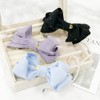 (3 types) Burnaby Dot Puff Cubic Ribbon Hairpin Sky 10cm