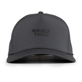 Visibly Toxic Gray Golf Hat Snapback, Water Resistant, Breathable, Quick Drying, High Performance, Stylish Hat