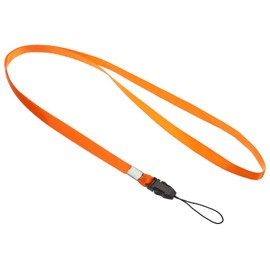 PATIKIL Pack of 10 17 Inch Neck Lanyard, 0.4 Inch Wide, Removable Lanyard for Name Badge, ID Card, Keys, Mobile Phones, Orange