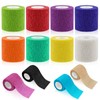 WuGU WuGU 12 Rollen Selbstklebender Verband, Haftbandage Selbstklebend, Elastische Binde,