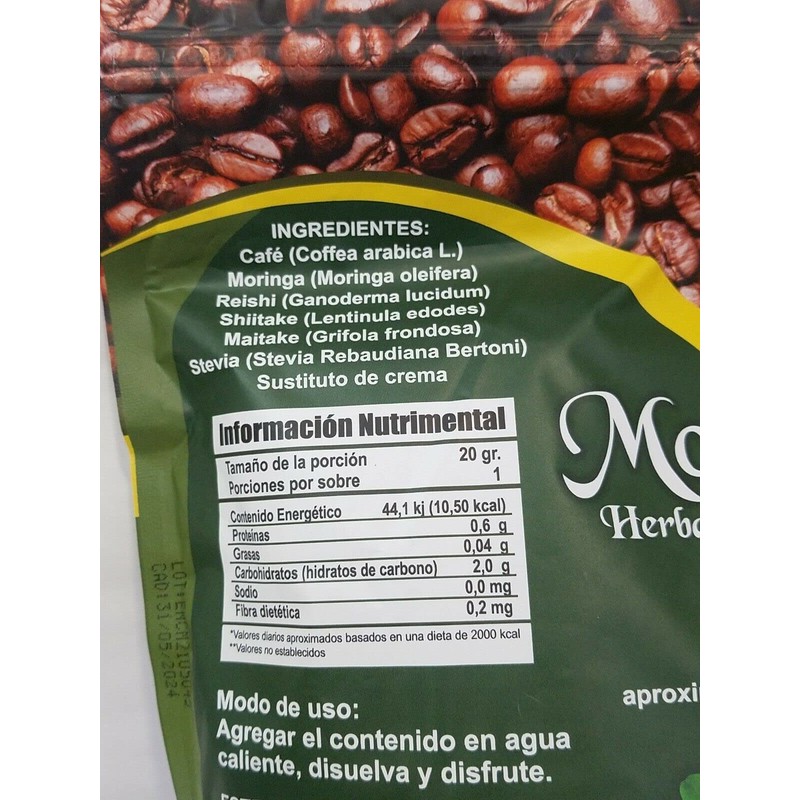 Mr. Botanic Moringa Herbal Coffee/ Moringa Cafe Herbal Vida 4n1